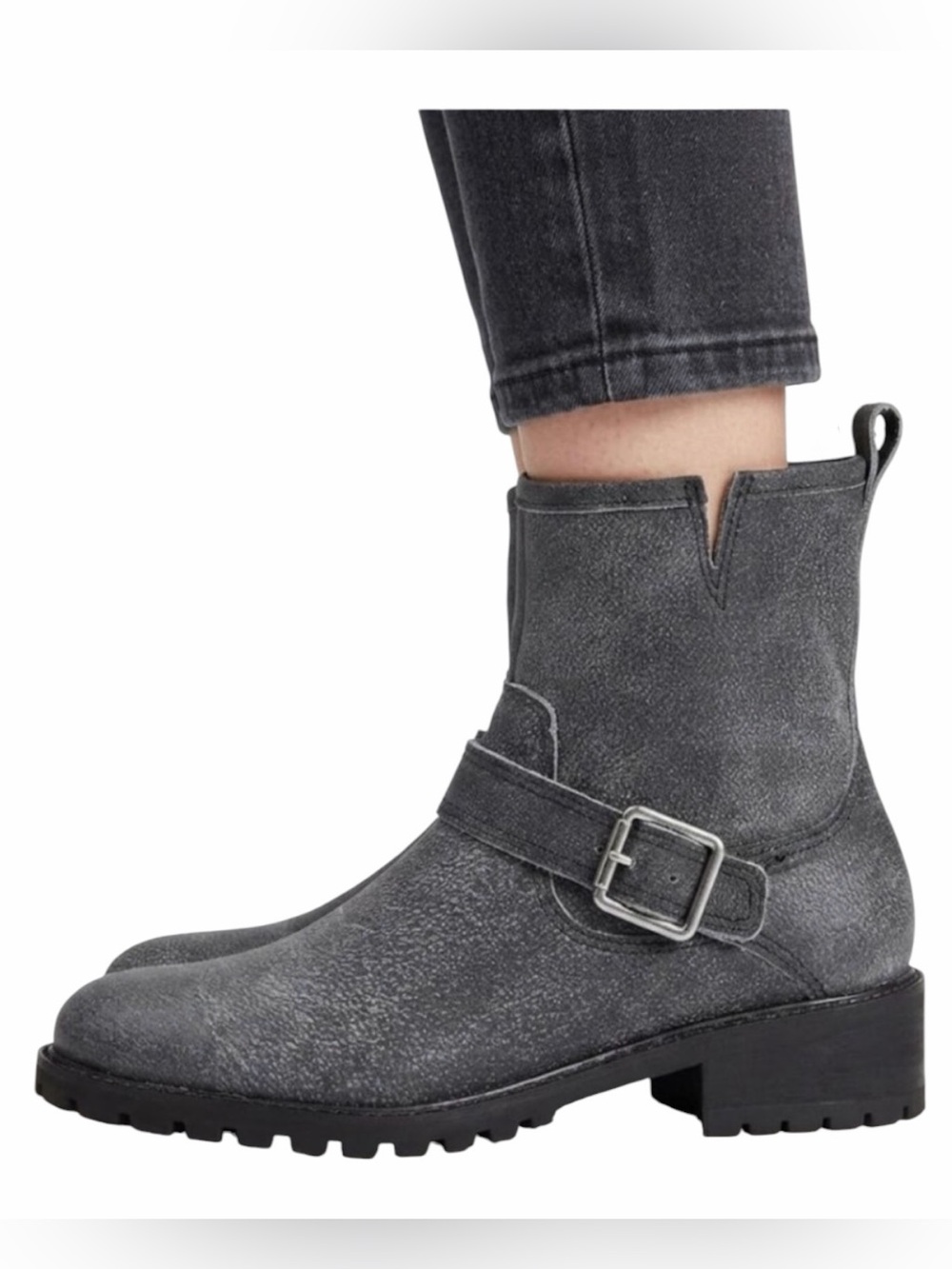 NEW Lucky Brand Kenadie Bootie (Women) 8.5M, CHARCOAL02